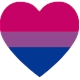 Rainbow Bisexual Heart Sticker